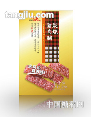 真美炭烧猪肉脯果汁味100g