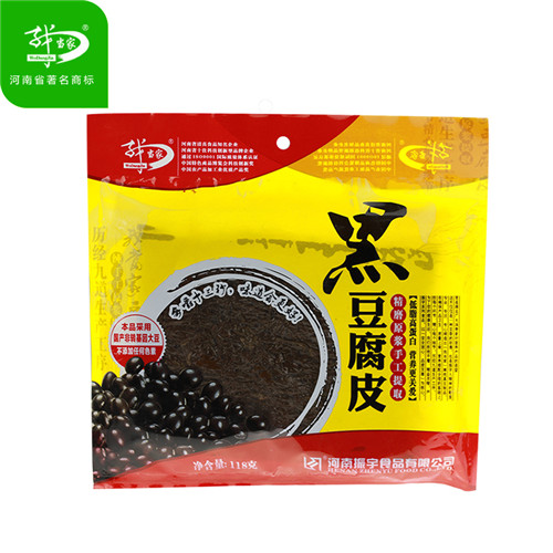 供应我当家118g黑豆腐皮 零售批发 黑豆腐皮河南特产