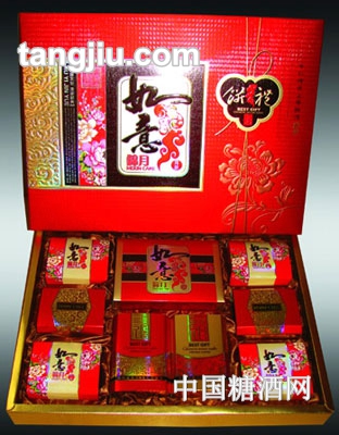 真子月饼如意红