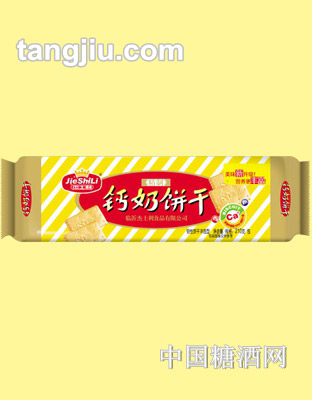 杰士利黄条钙奶饼干210g