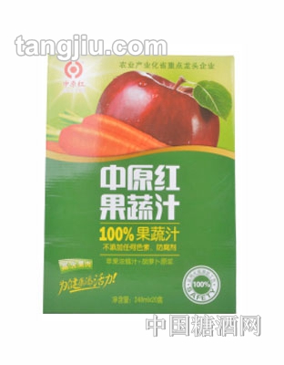中原红果蔬汁（苹果汁+胡萝卜）248ml