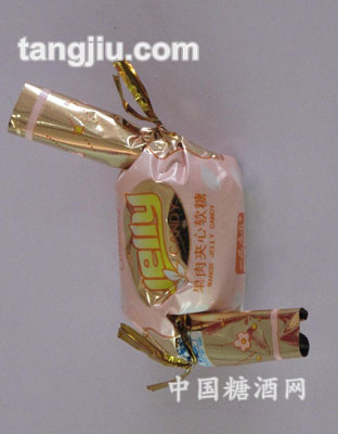 果肉夹心软糖红色装