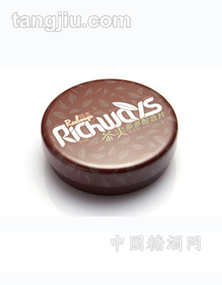 茶爽口香糖圆铁盒-咖啡