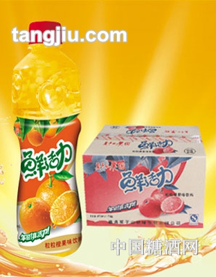 莫干山果园鲜活力粒粒橙果味饮料500ml