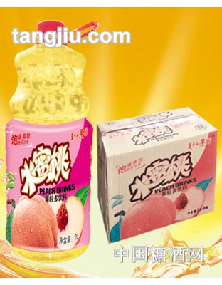 莫干山果园水蜜桃果粒多饮料2L