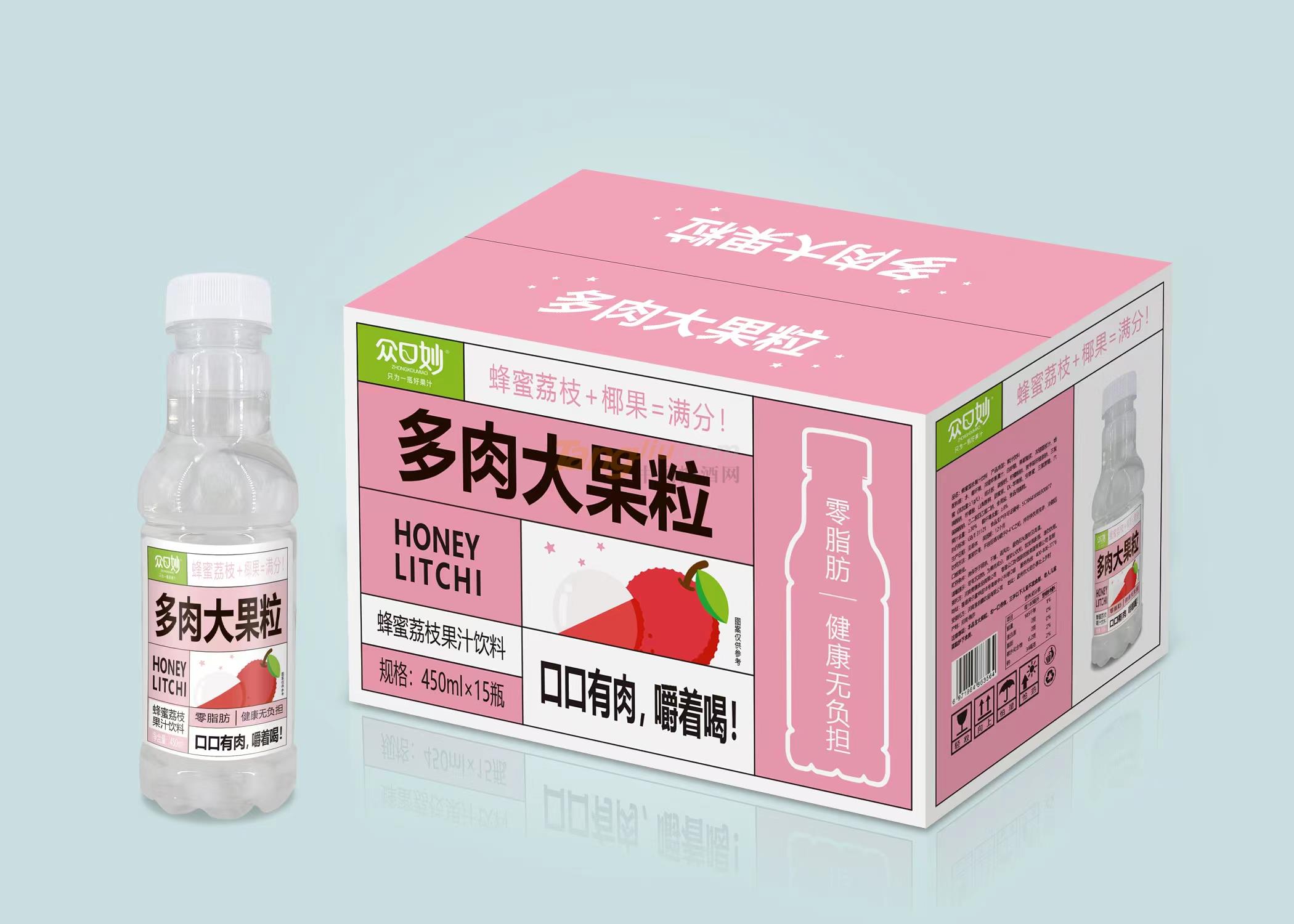 众口妙蜂蜜荔枝果汁饮料450ml.jpg