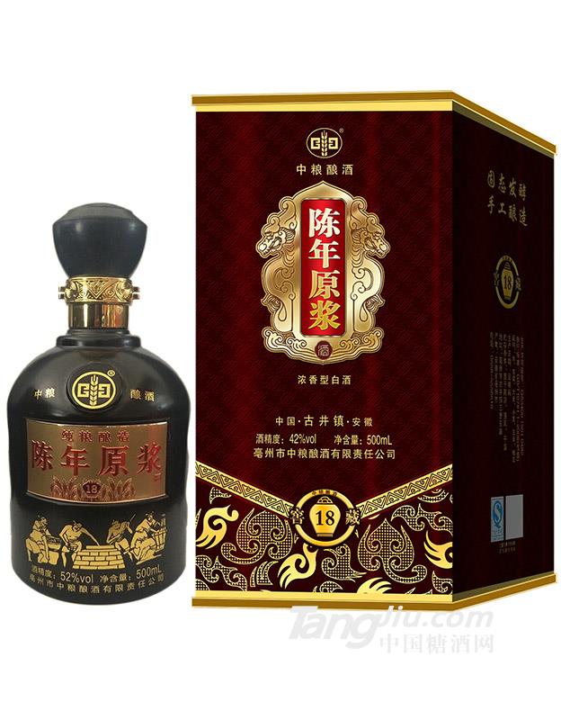 中粮酿酒陈年原浆浓香型白酒18年500Ml