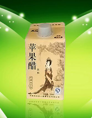 美女500ml纸盒低糖直饮苹果醋