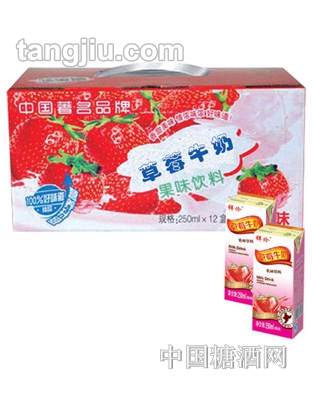祥伦草莓牛奶250ml