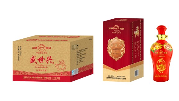 汾酒盛世兴牡丹瓶