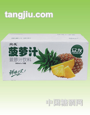众友菠萝汁饮料360ml