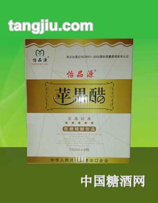 怡品源苹果醋饮料750ml低糖型箱